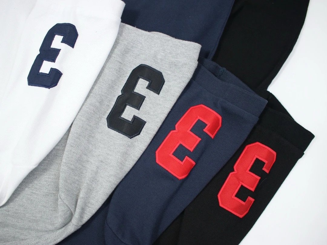 Men's Embroidered Three-Horse Cotton Polo Shirt Onyx Black - Gallery Image 9 - Detailed View