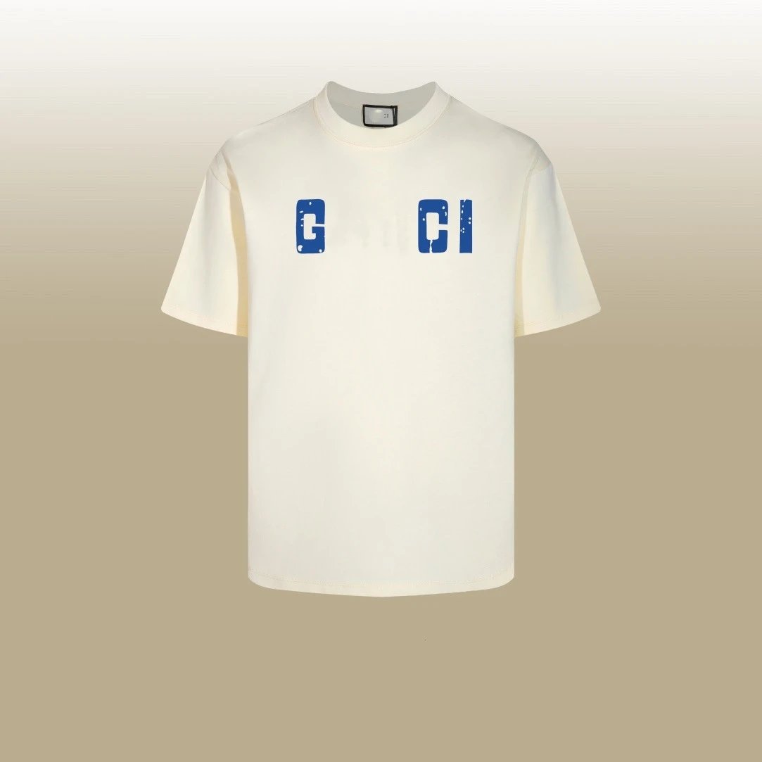 Casual Cotton Graphic Tee Unisex Ivory - Gucci - Cnfans - $26.77