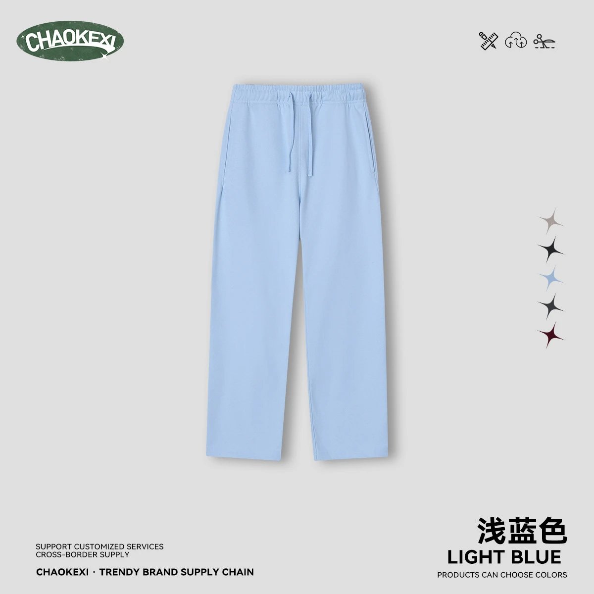 Fleece Hoodie Set Streetwear Autumn Winter Sky Blue - Idlt - Cnfans - $26.77