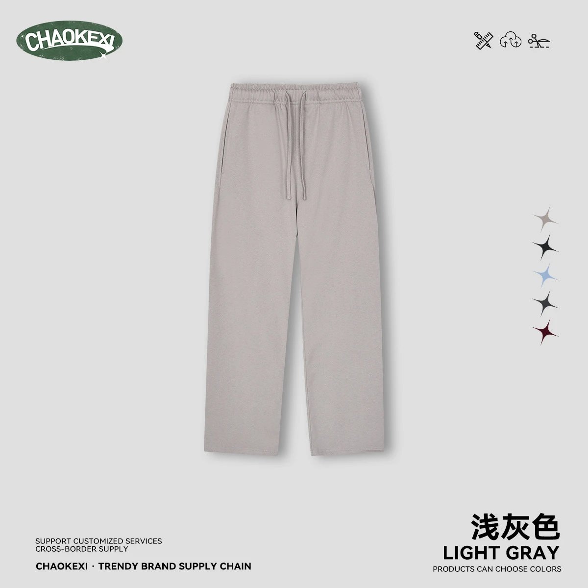 Streetwear Fleece Hoodie Set Autumn/Winter Dove Gray - Idlt - Cnfans - $26.77