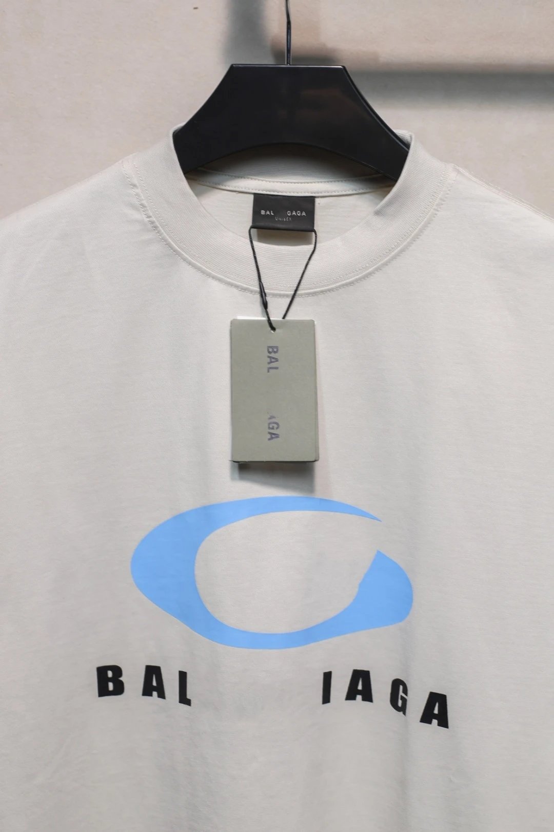 Casual Cotton Graphic Tee Unisex Cerulean - Gallery Image 5 - Detailed View