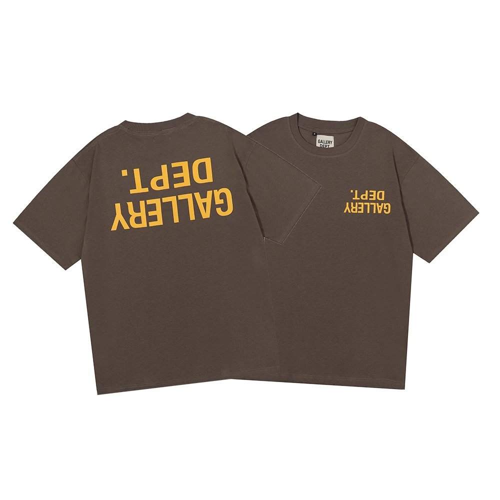 Gallery Dept Logo T-Shirt Brown - Gallery Image 2 - Detailed View