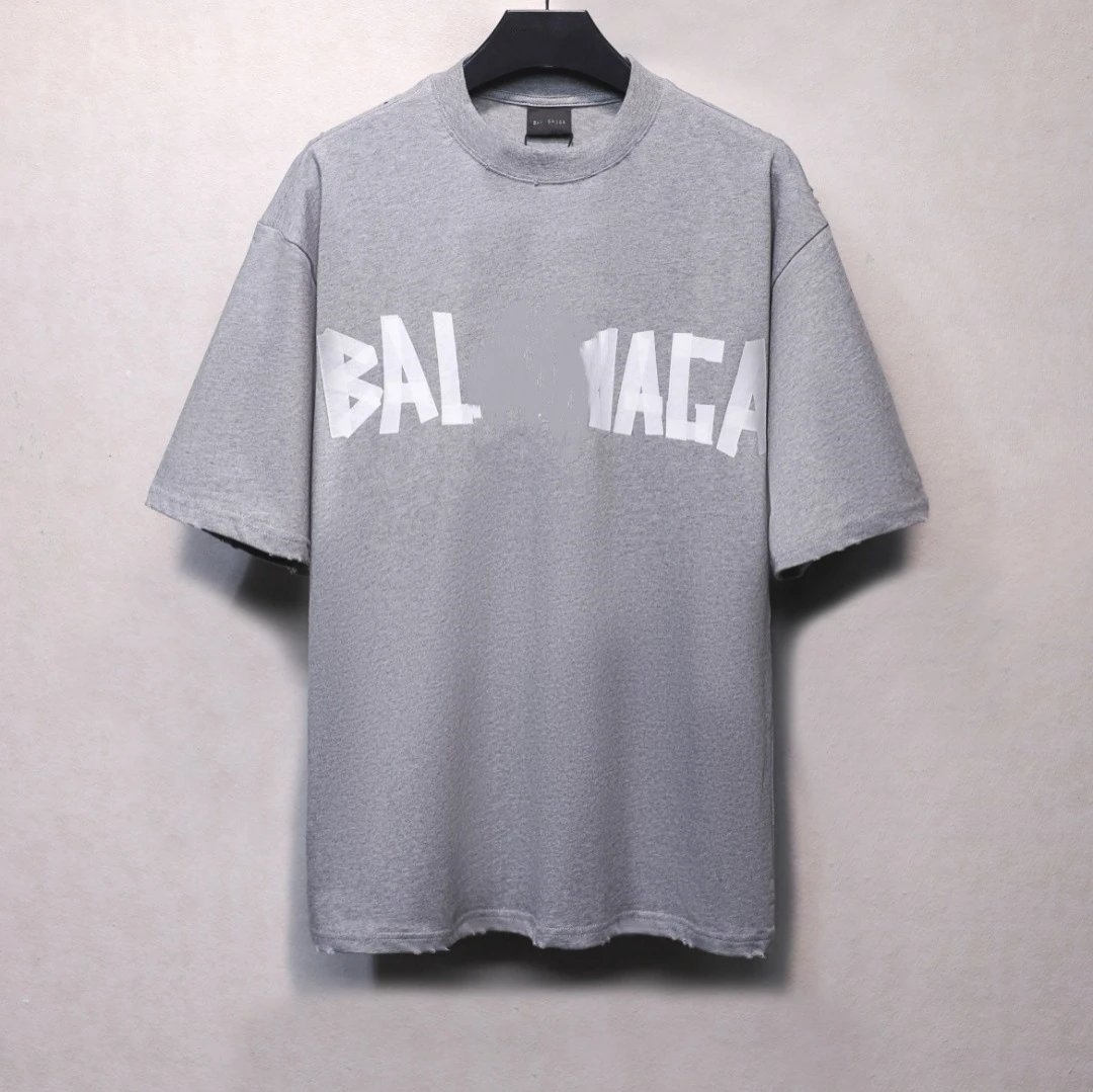 Unisex Oversized Distressed Graphic Tee, Ash Grey - Gallery Image 1 - Detailed View