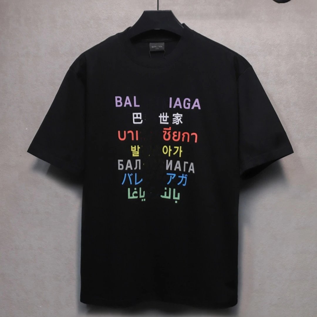 Crew Neck Cotton Graphic Tee Unisex Onyx - Gallery Image 1 - Detailed View