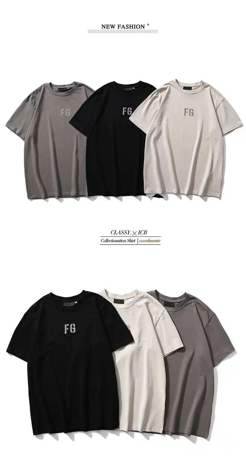 Streetwear Velvet Letter Oversize T-Shirt Ash Gray - Gallery Image 5 - Detailed View