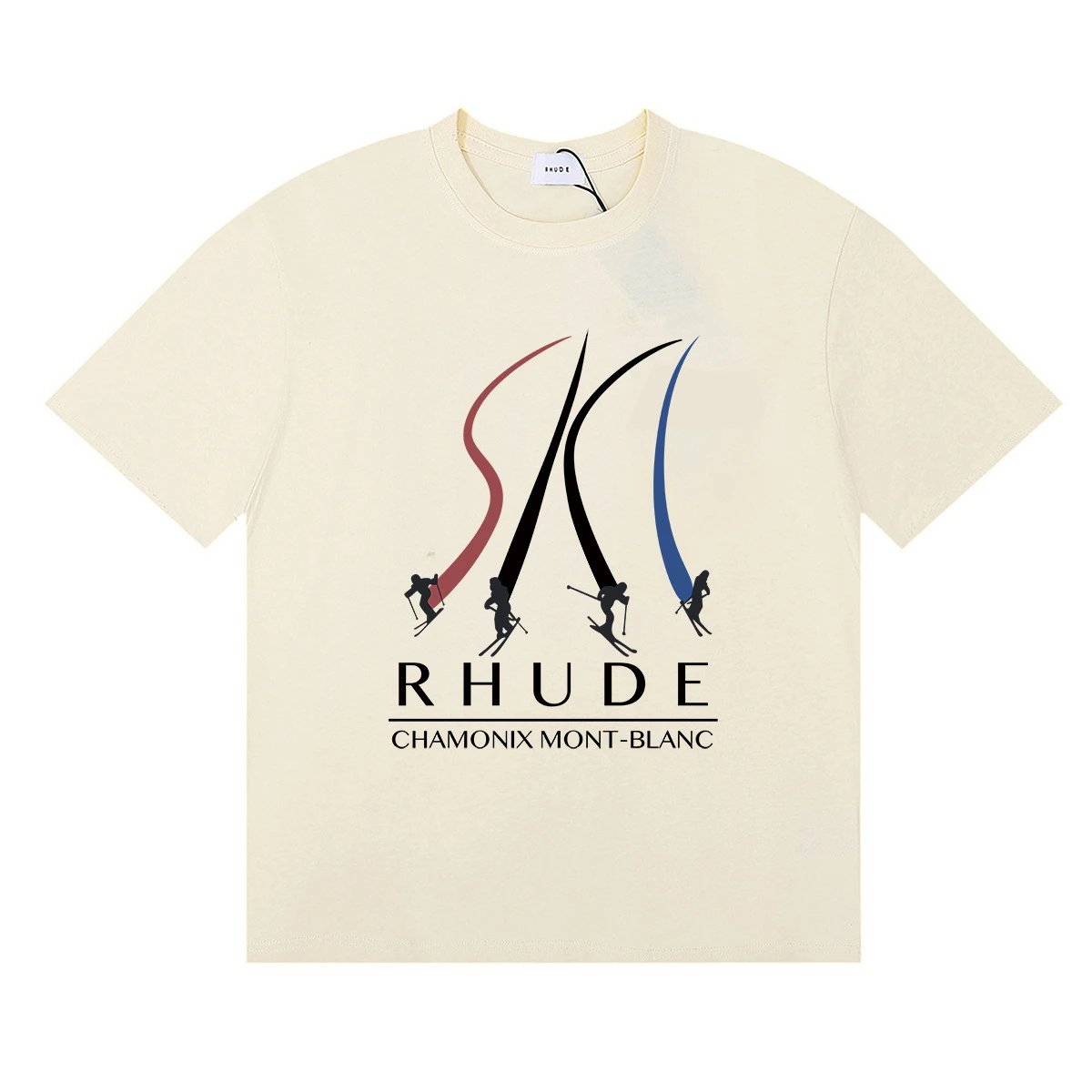 Rhude Ski Theme Graphic T-shirt Black - Gallery Image 5 - Detailed View