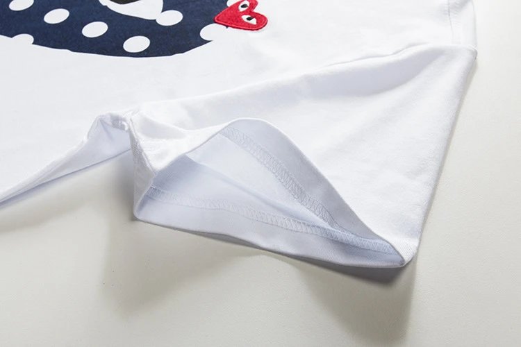 Comme des Garçons Heart Tee White - Gallery Image 8 - Detailed View