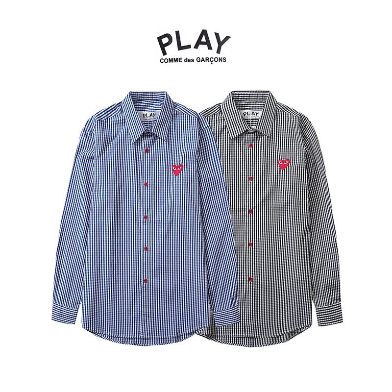 CDG Play Striped Heart Shirt Multi - Related Product - Cnfans