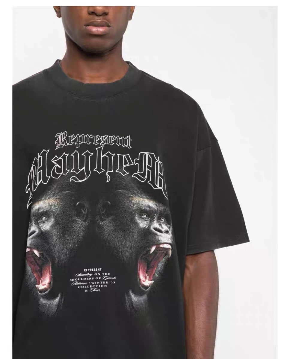 Represent Mayhem Tee Black - Gallery Image 12 - Detailed View