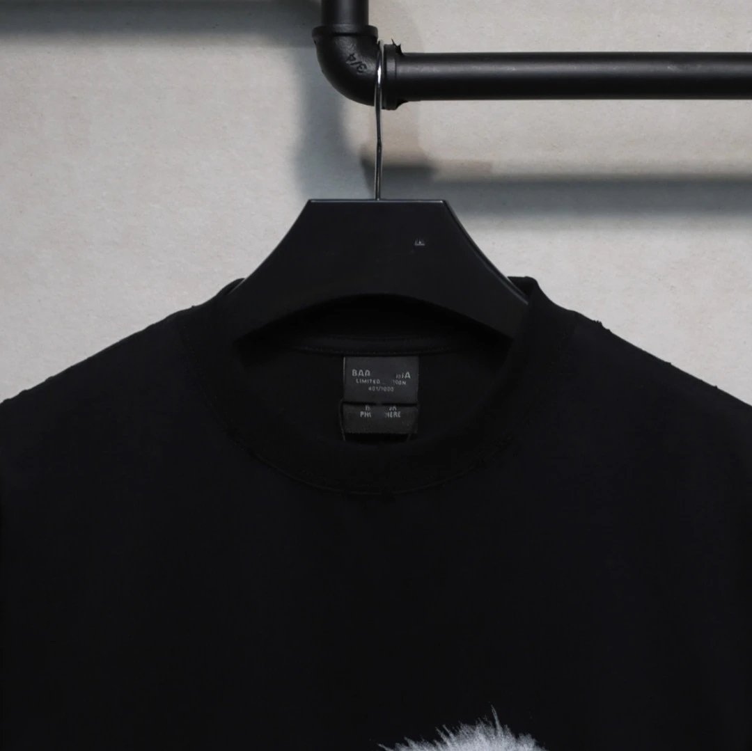 Balenciaga Mina Music Black Tee - Gallery Image 3 - Detailed View