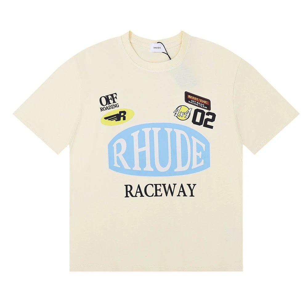 Rhude Raceway Printed Tee Black - Gallery Image 6 - Detailed View