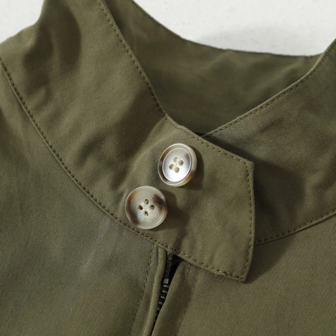 Men's Harrington Jacket Workwear Style Sky Blue - Gallery Image 12 - Detailed View