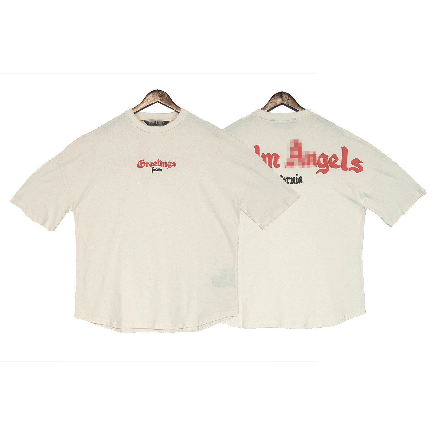 High Street Cotton Graphic Tee Ivory - Palm Angels - Cnfans - $21.61