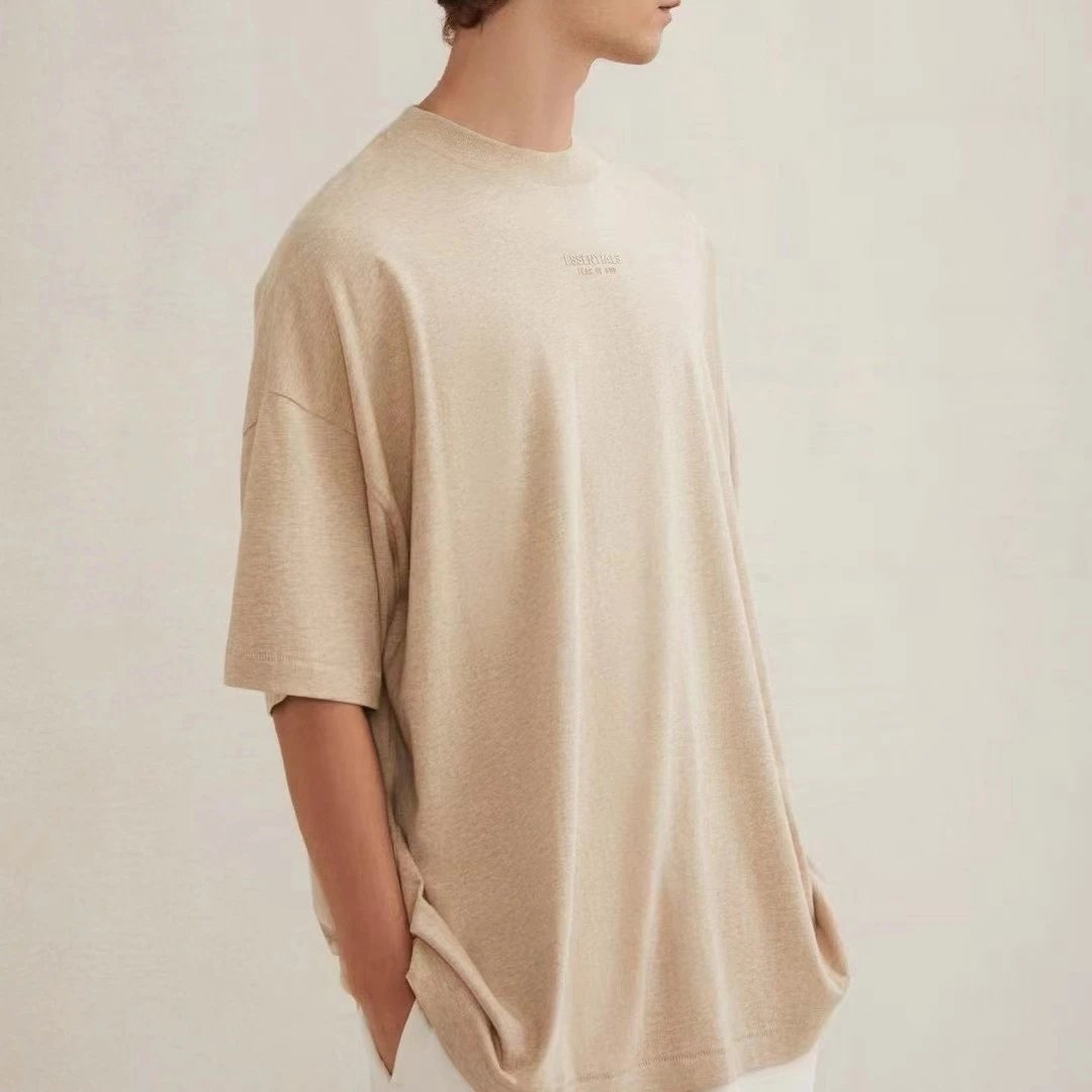 High-Street Cotton Tee Set Taupe - Gallery Image 11 - Detailed View