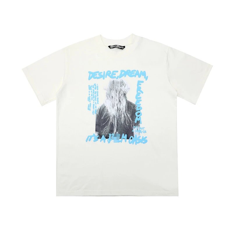 Palm Angels Graphic Print T-Shirt White - Gallery Image 3 - Detailed View