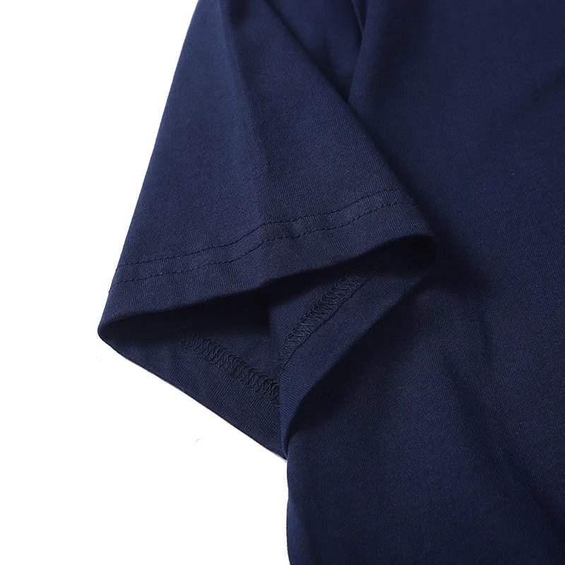 CDG Heart Embroidered T-Shirt Navy - Gallery Image 8 - Detailed View