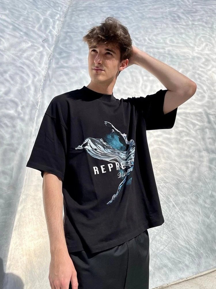 Represent Abstract Print Tee Multicolor - Gallery Image 4 - Detailed View