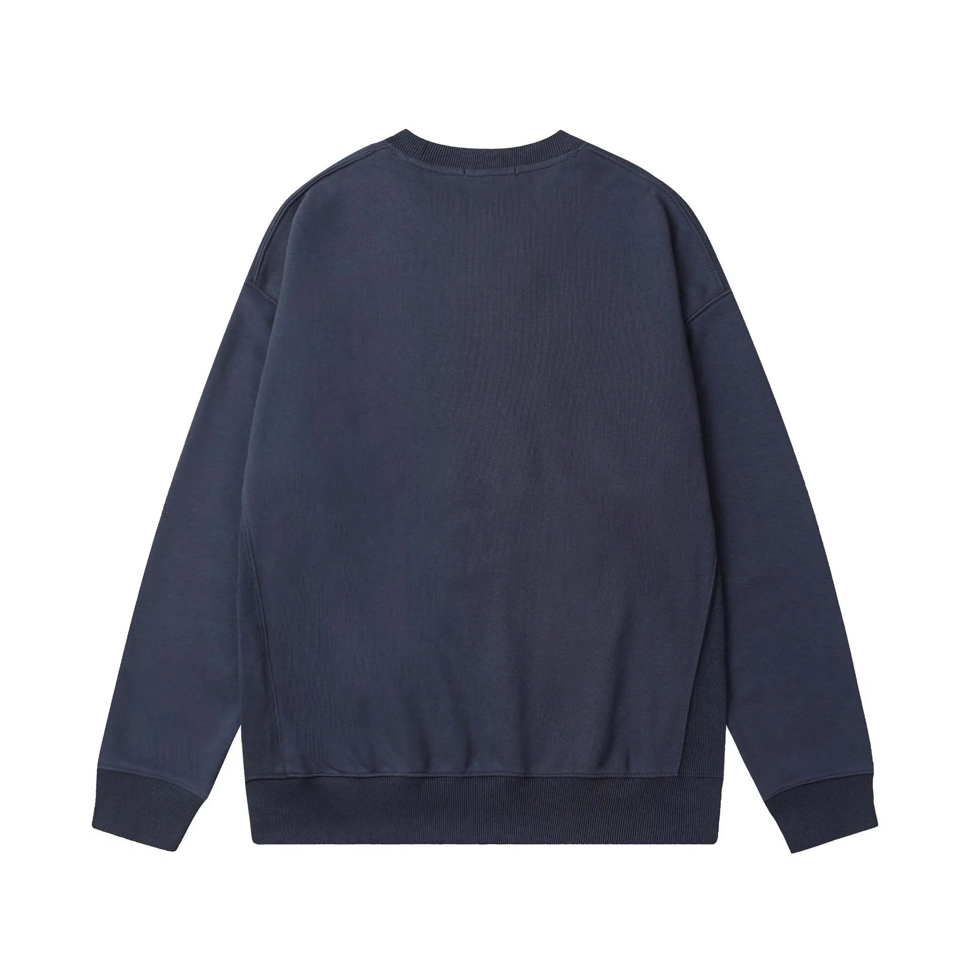 Unisex Daisy Print Crewneck Sweatshirt, Cotton Blend, Midnight Blue - Gallery Image 5 - Detailed View