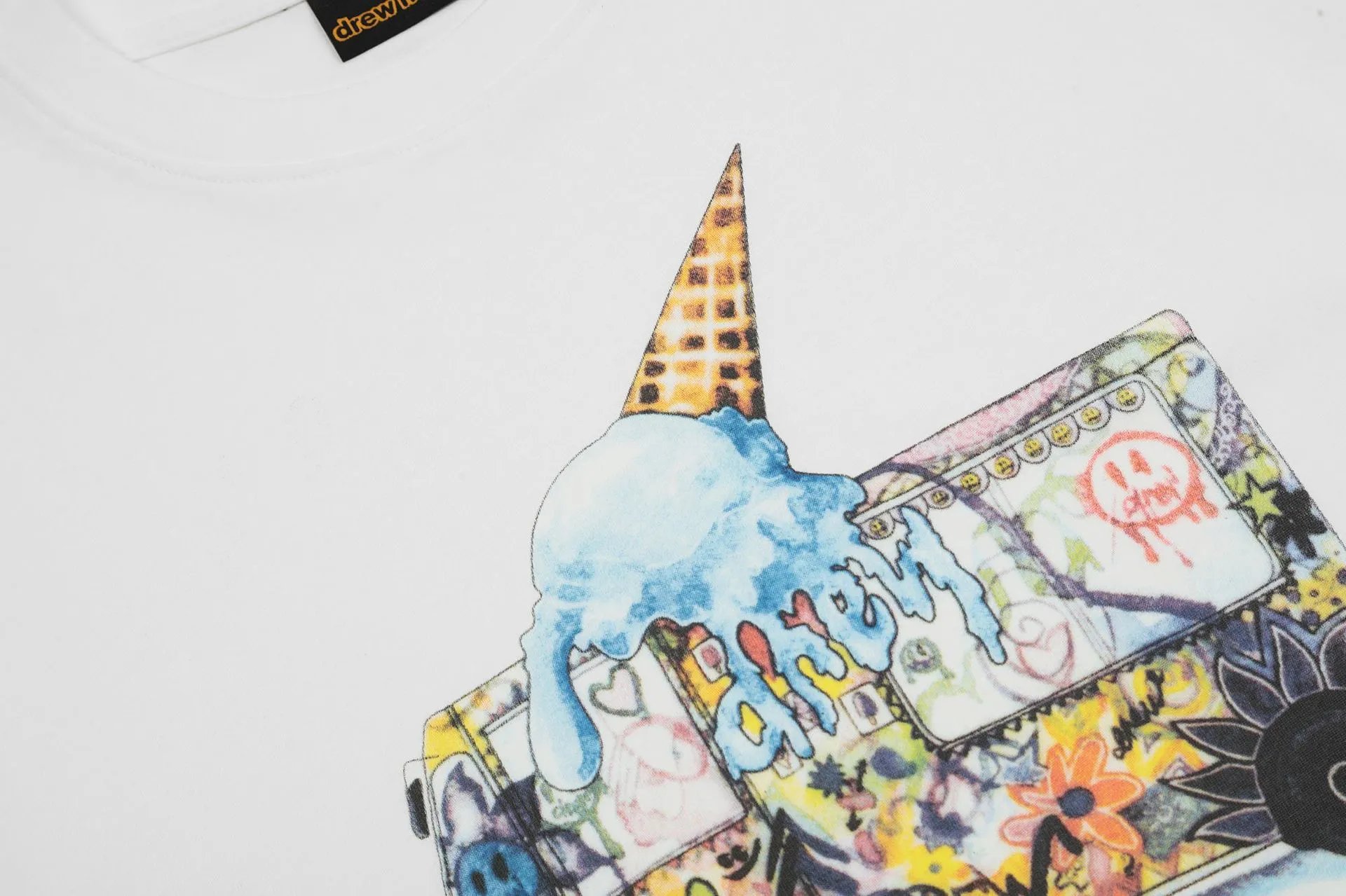 Street Art Ice Cream Truck Tee Snow White - Gallery Image 5 - Detailed View