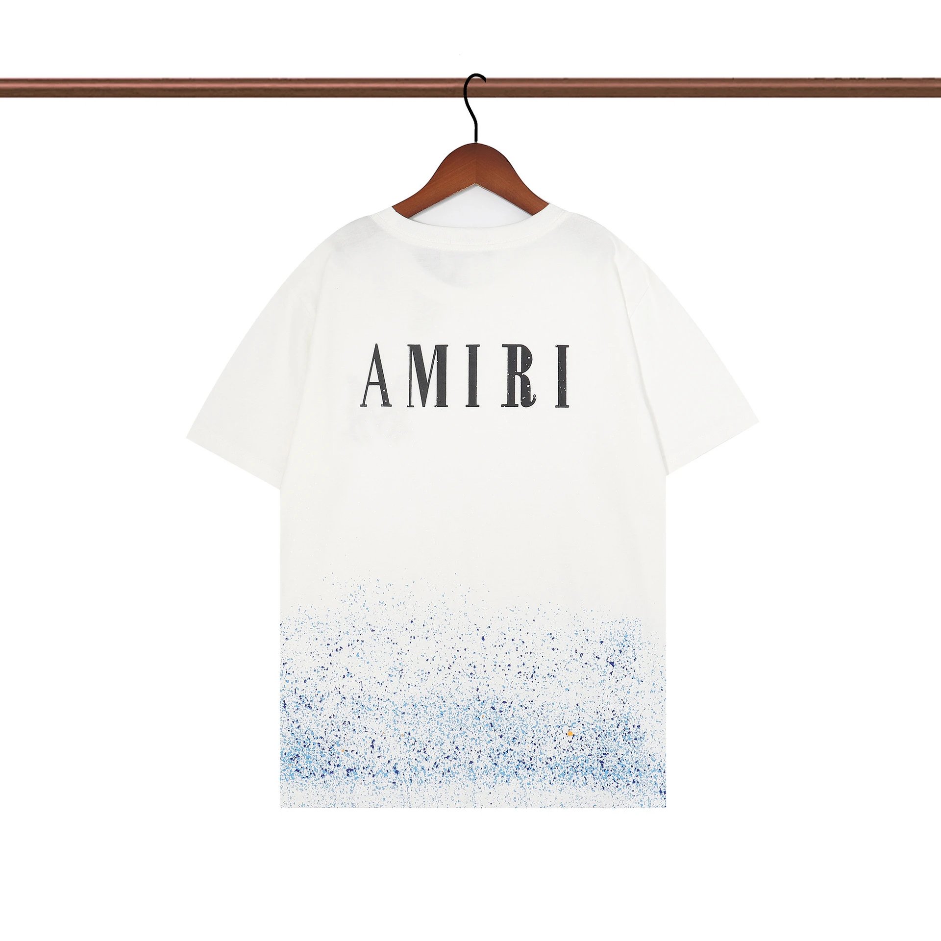 Amiri Paint Splatter Tee Black White - Gallery Image 3 - Detailed View