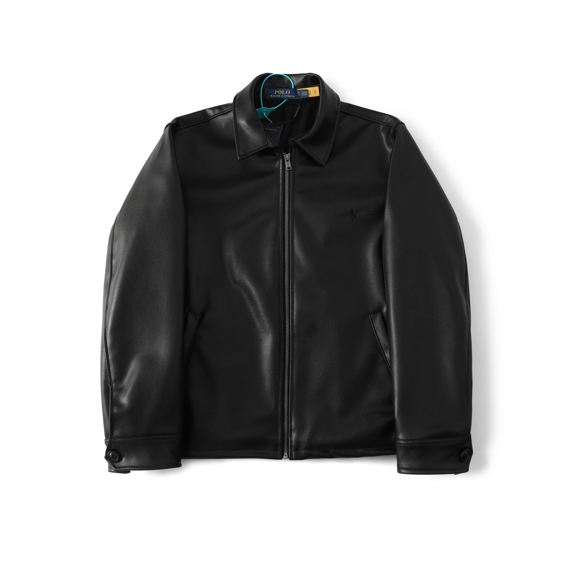 Polo Black Leather Jacket - High Quality Product Image - Cnfans