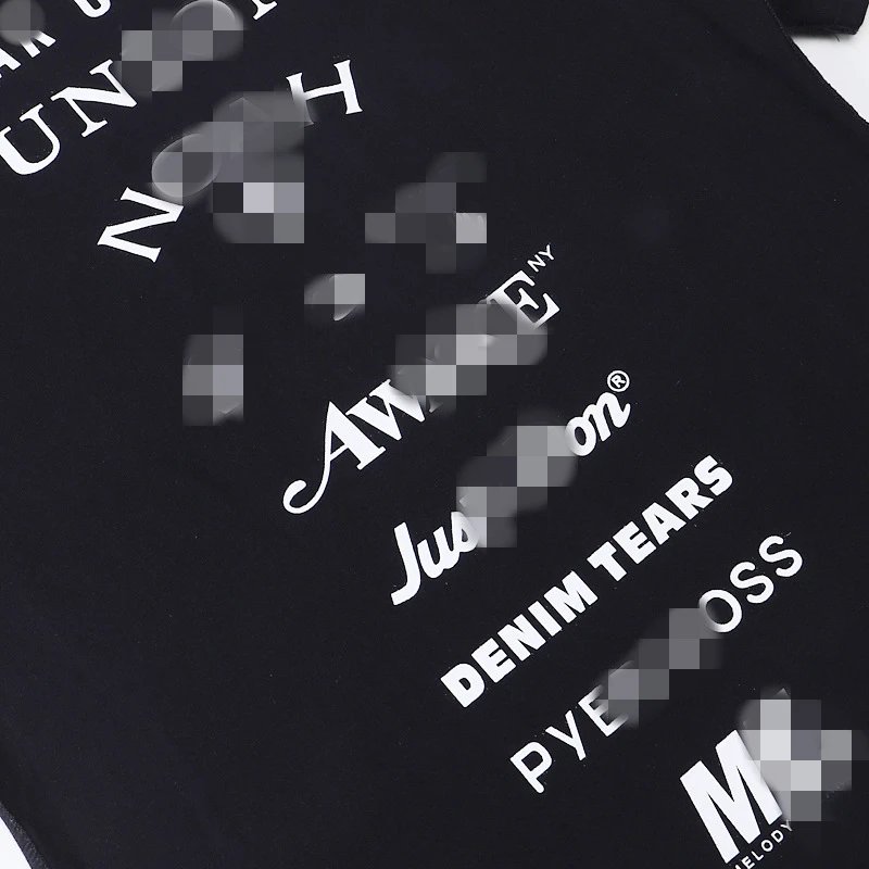 Streetwear Cotton Graphic Tee Loose Fit Jet Black - Gallery Image 10 - Detailed View