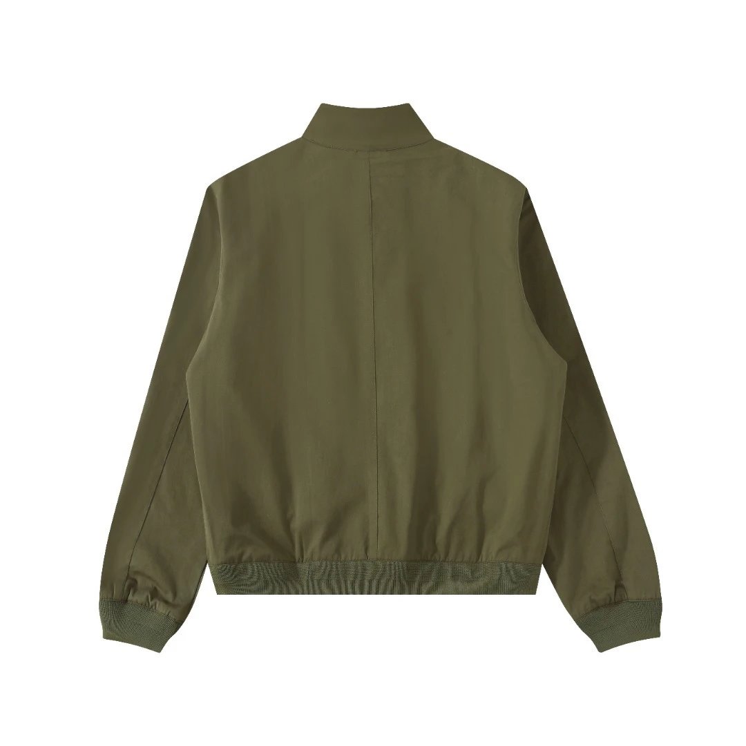 Men's Harrington Jacket Workwear Style Sky Blue - Gallery Image 4 - Detailed View