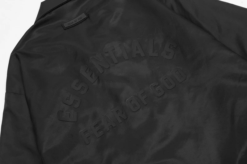 Fear of God Coach Jacket Black - Gallery Image 7 - Detailed View
