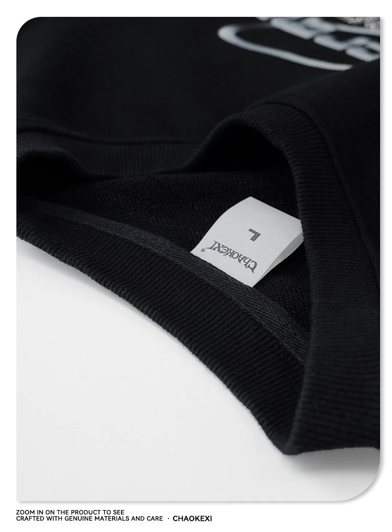 Drop Shoulder Washed Crewneck Sweatshirt Onyx Black - Gallery Image 6 - Detailed View