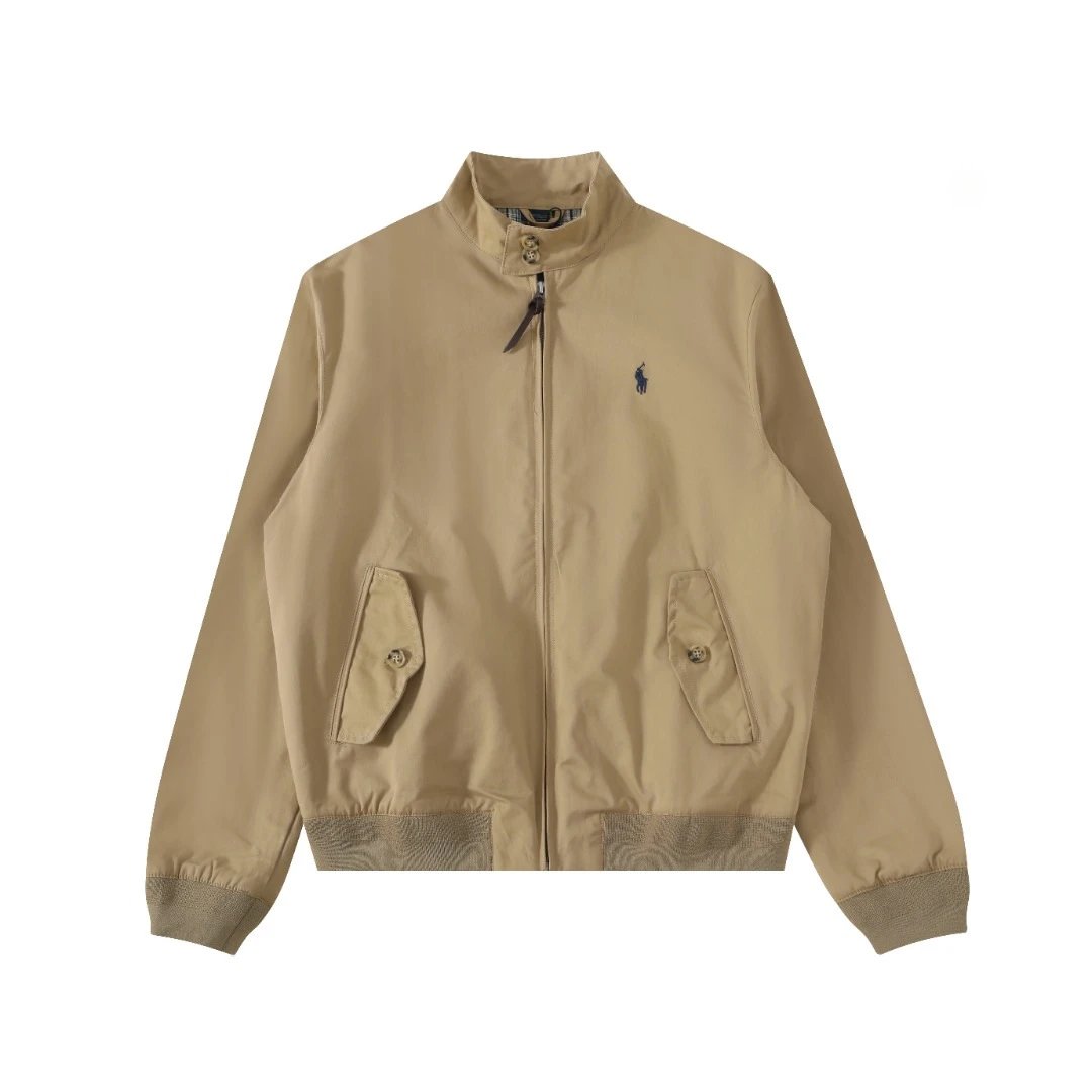 Classic Harrington Jacket, Workwear Style - Fawn - Ralph Lauren - Cnfans - $58.71