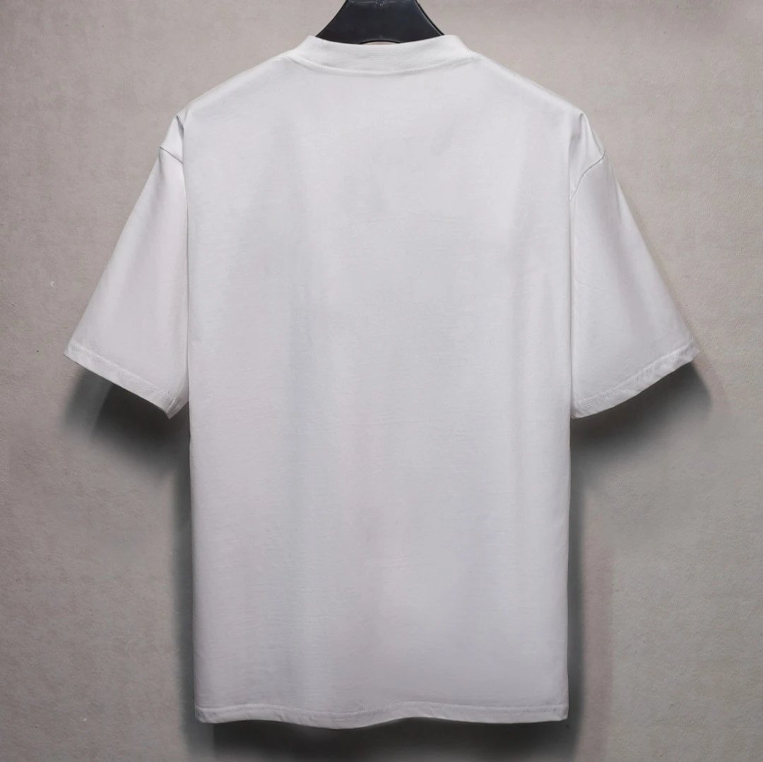 Casual Cotton T-Shirt Unisex Tee Shirt, Ivory - Gallery Image 2 - Detailed View