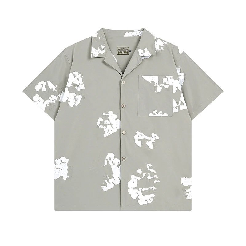 Short Sleeve Casual Shirt Azure - Gallery Image 4 - Detailed View