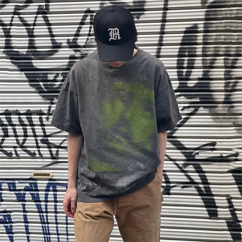 Saint Abstract Print T-Shirt Multi - Gallery Image 11 - Detailed View