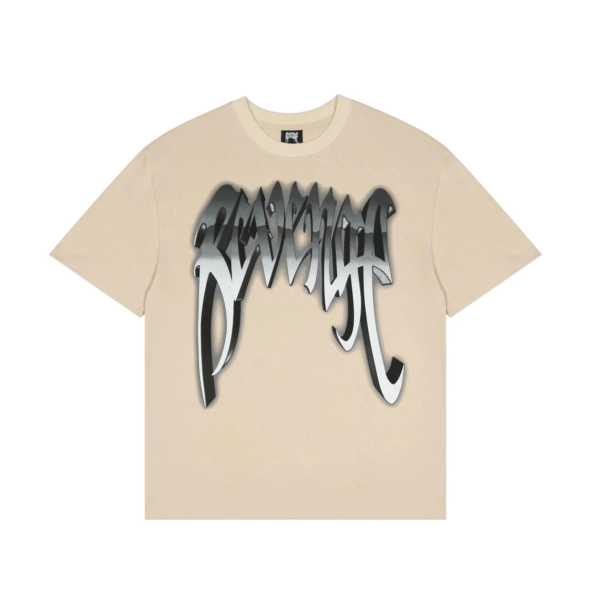 Unisex Graphic Tee Beige - Revenge - Cnfans - $19.03