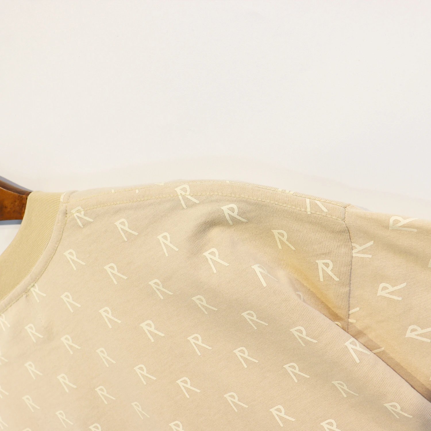 REPRESENT Beige Multi-print Tee - Gallery Image 6 - Detailed View