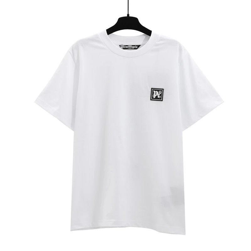 Streetwear Cotton Logo Tee White - Palm Angels - Cnfans - $20.65