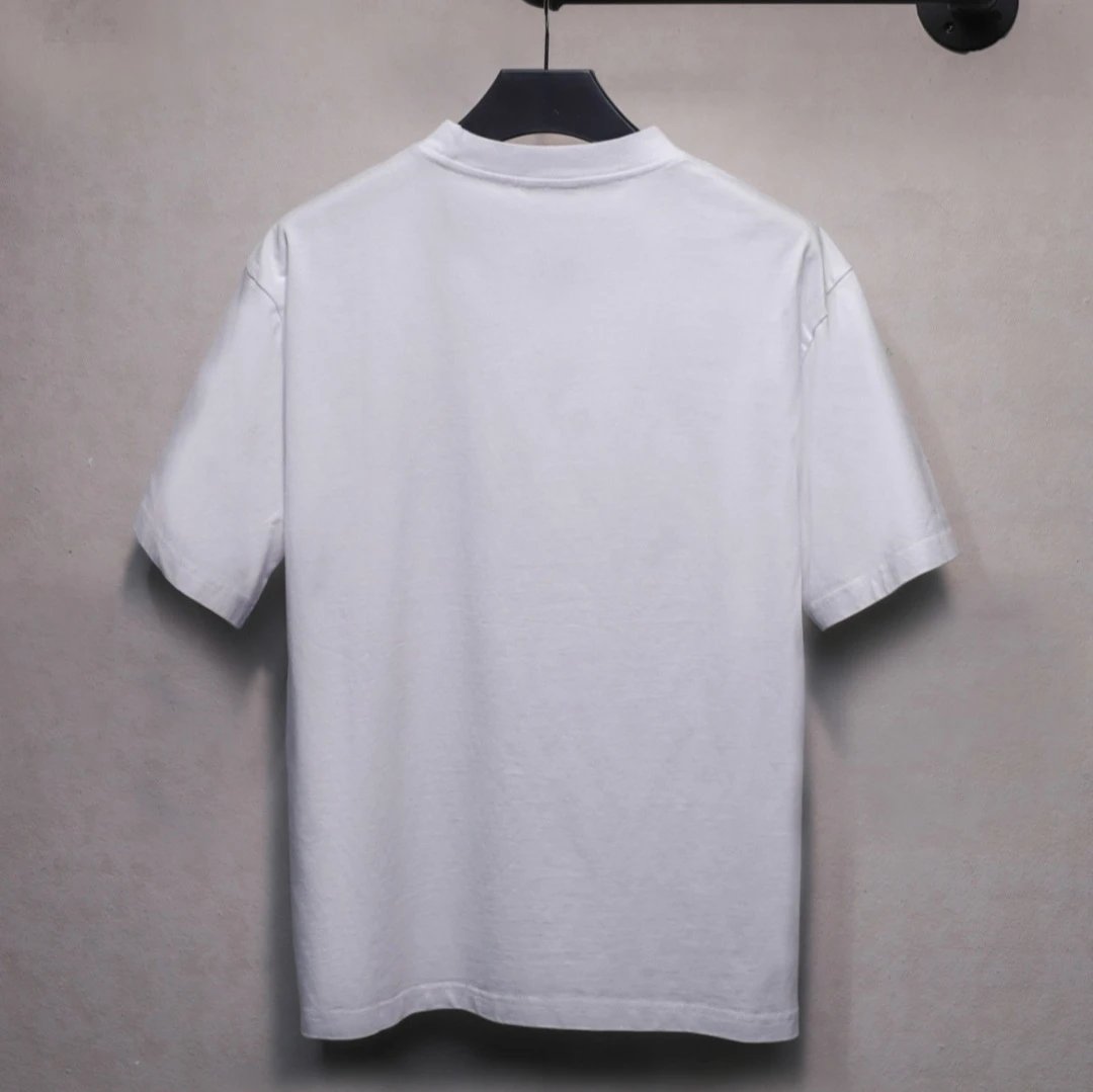 Crew Neck Cotton Graphic Tee Unisex Onyx - Gallery Image 4 - Detailed View