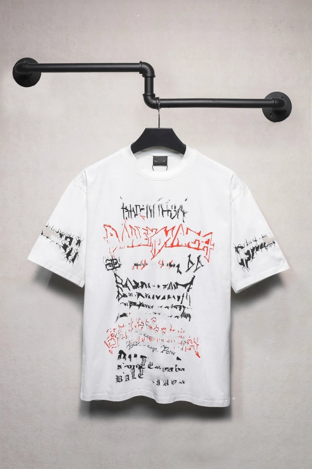 Unisex Oversized Dragon Year Graphic Tee, Jet Black - Balenciaga - Cnfans - $30.00