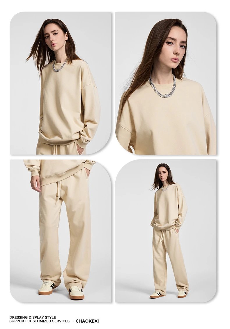 Casual Cotton Terry Pullover Sweatshirt Unisex - Pine - Gallery Image 9 - Detailed View