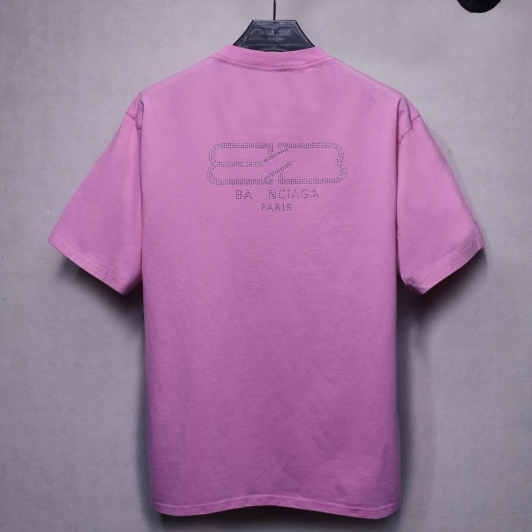 Men's Cotton Rhinestone Tee Casual Top Onyx - Gallery Image 6 - Detailed View