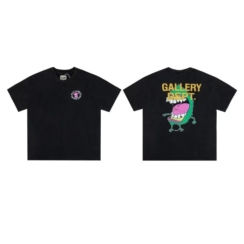 Gallery Dept Washed Cartoon Tee Black - Gallery Image 3 - Detailed View