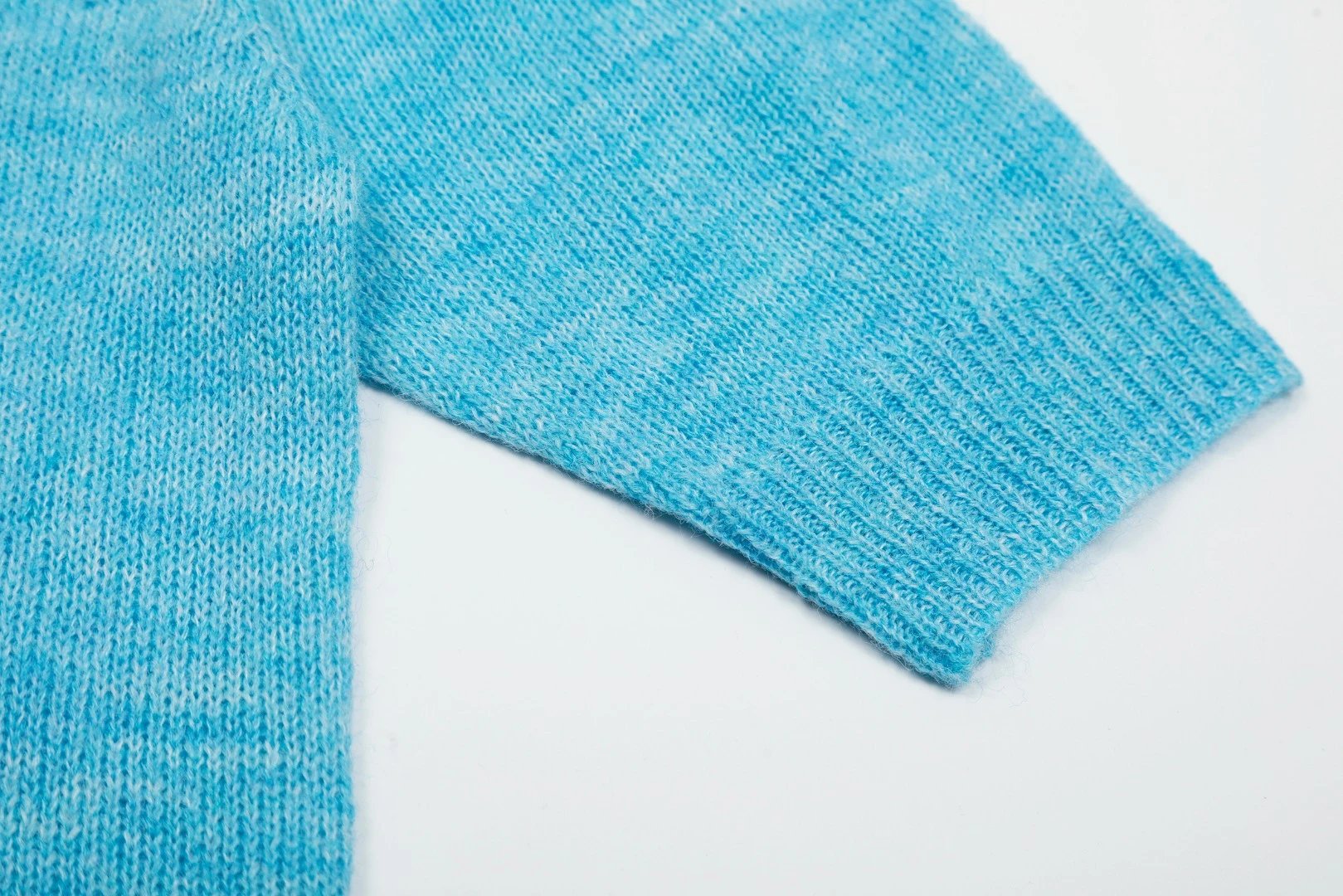 Women's Fall Crew Neck 3/4 Sleeve Knit Pullover, Lilac Mist - Gallery Image 15 - Detailed View