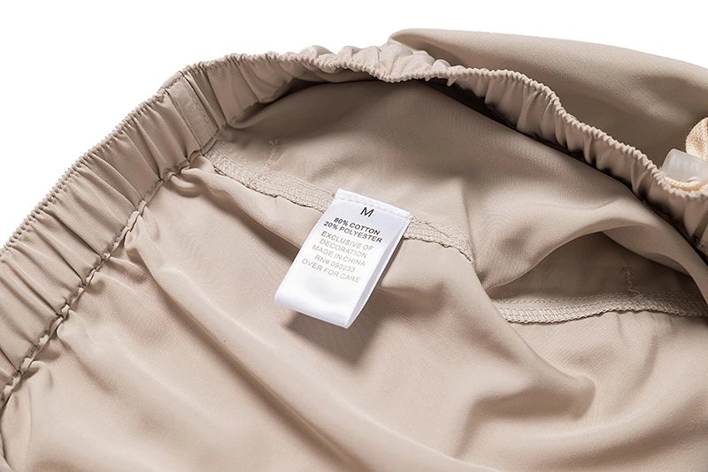 Reflective Letter Casual Shorts Sand Beige - Gallery Image 9 - Detailed View