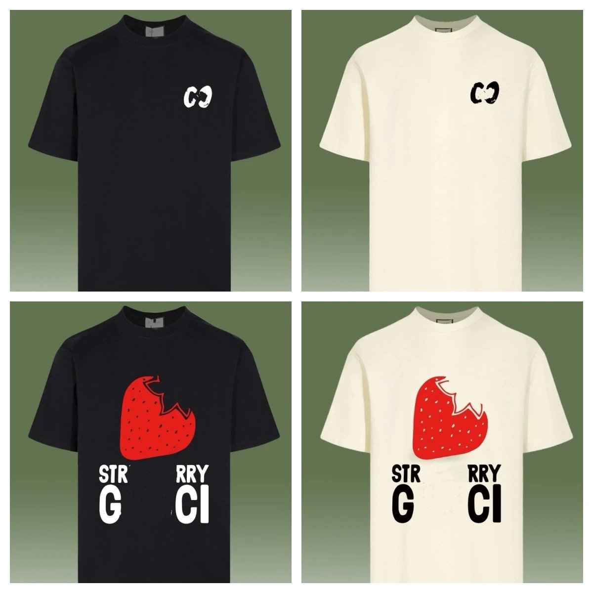 Classic Letter Print Cotton Unisex Tee Ecru - Gallery Image 9 - Detailed View