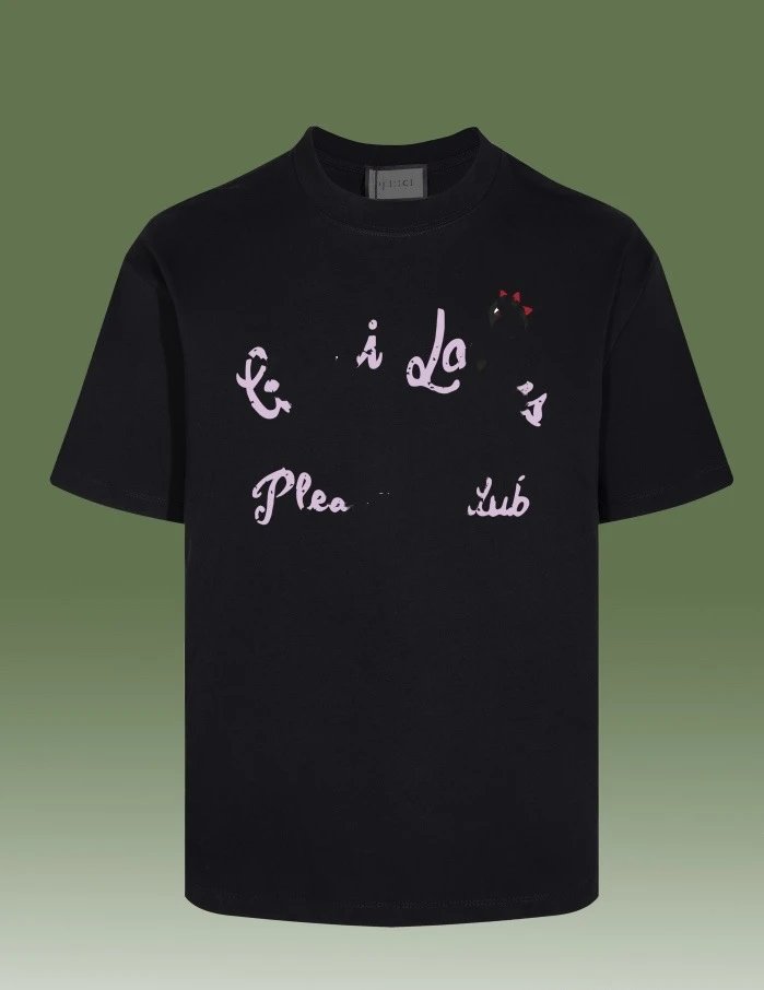 Casual Cotton Graphic Tee Unisex Short Sleeve Onyx - Gucci - Cnfans - $26.77