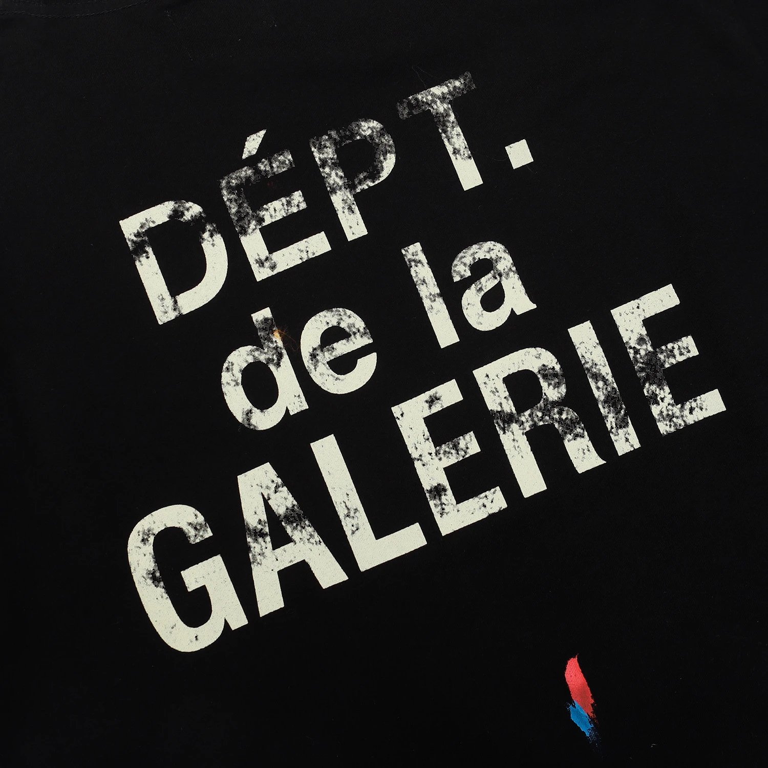 Gallery Dept Splatter Print Tee Black Blue - Gallery Image 9 - Detailed View