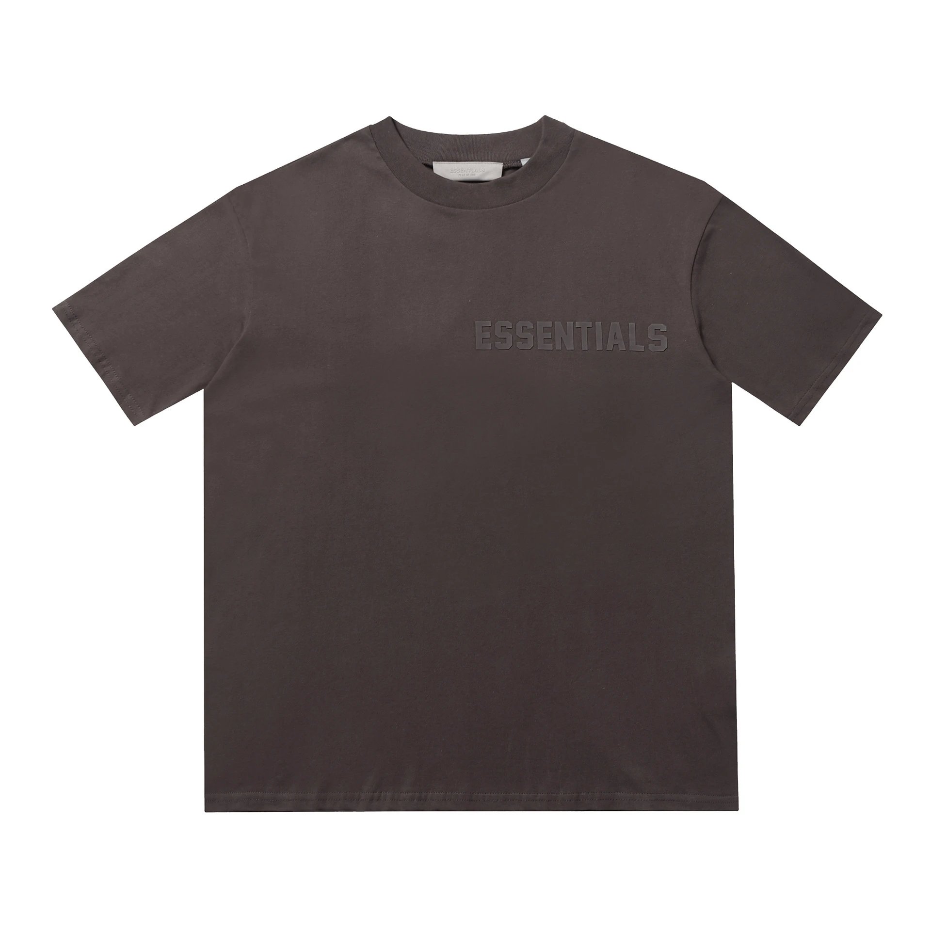 Street Style Cotton Tee Dark Taupe - Essentials - Cnfans - $22.58