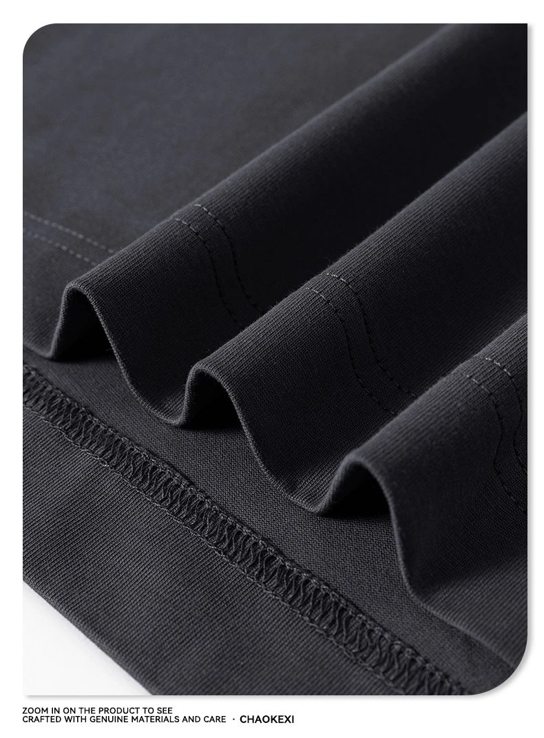 Retro Cotton Boxy T-Shirt Unisex Tee Ecru - Gallery Image 9 - Detailed View