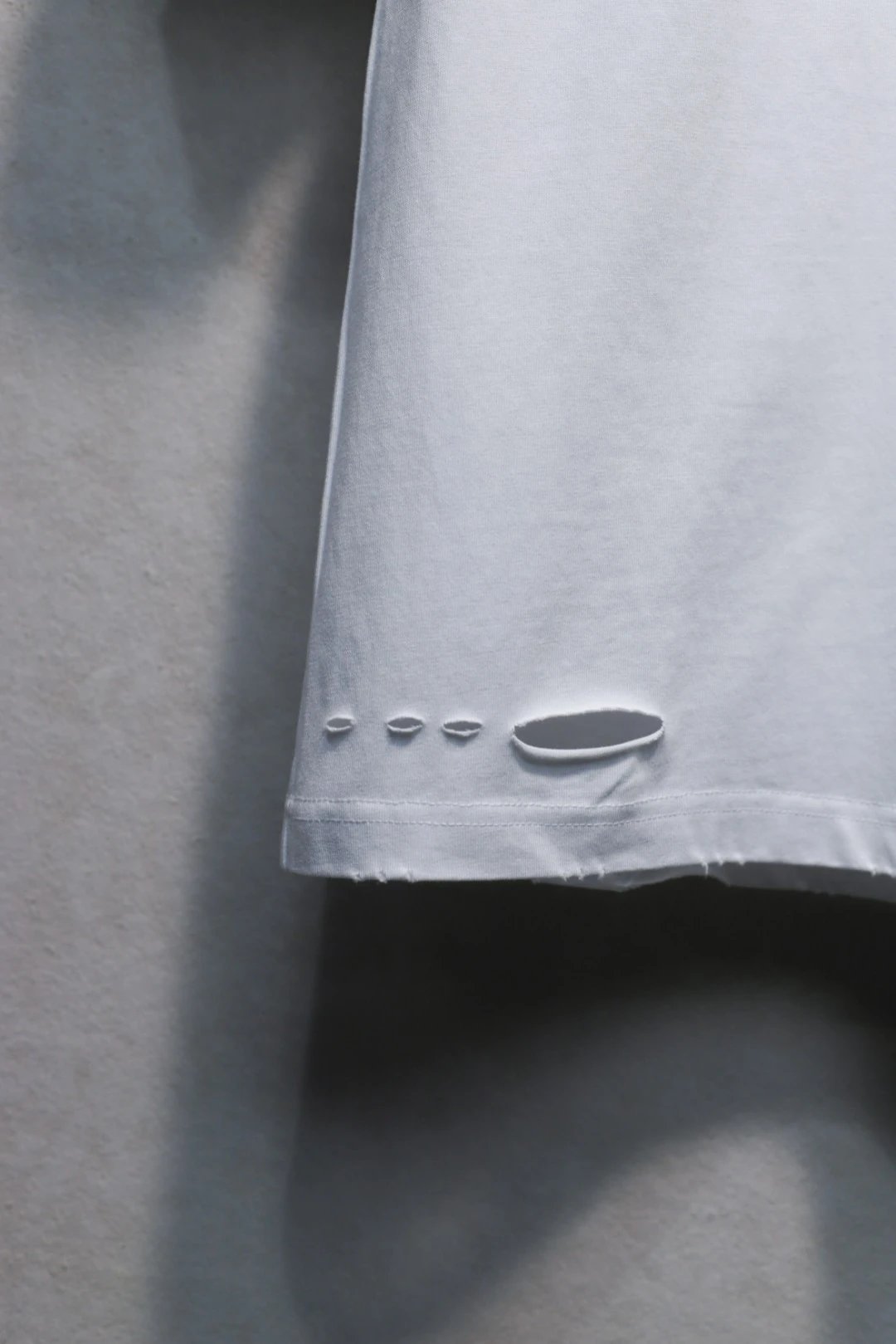 Unisex Distressed Ripped Graphic Oversized Tee Onyx Black - Gallery Image 5 - Detailed View