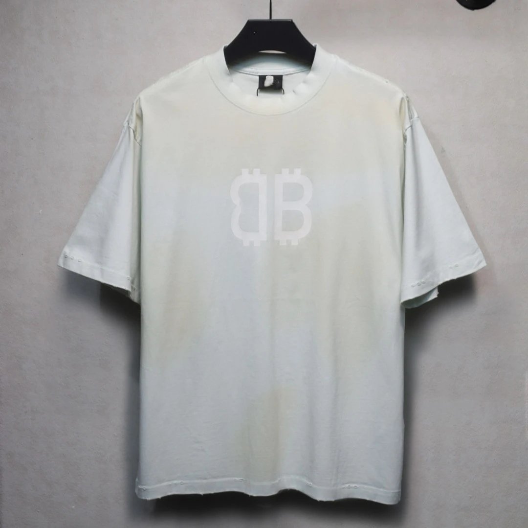 Distressed Graphic Cotton Tee, Unisex Onyx - Gallery Image 3 - Detailed View